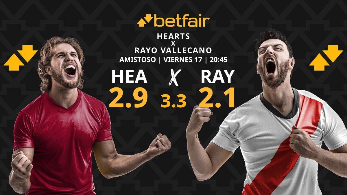Hearts - Rayo Vallecano: alineaciones, horario, dónde ver, pronósticos y estadísticas