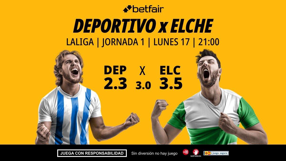 Deportivo de A Coruña - Elche: alineaciones, horario, dónde ver, pronósticos y estadísticas