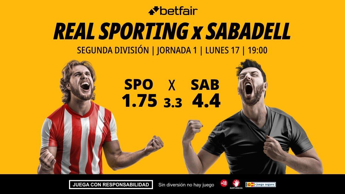 Real Sporting de Gijón - Sabadell: alineaciones, horario, dónde ver, pronósticos y estadísticas