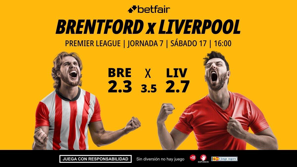 Brentford - Liverpool: alineaciones, horario, dónde ver, pronósticos y estadísticas