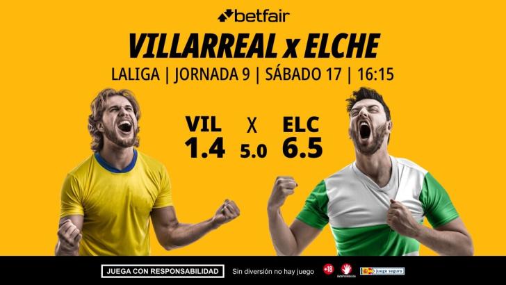 Villarreal - Elche: alineaciones, horario, dónde ver, pronósticos y estadísticas
