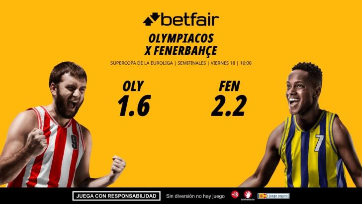 Olympiacos - Fenerbahçe: horario, dónde ver, bajas, estadísticas y pronósticos