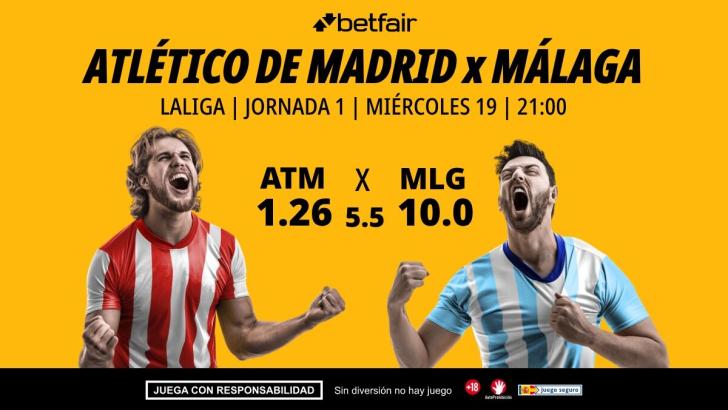 Atlético de Madrid - Málaga: alineaciones, horario, dónde ver, pronósticos y estadísticas