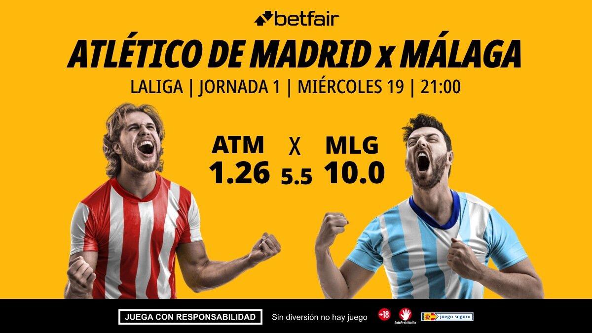 Atlético de Madrid - Málaga: alineaciones, horario, dónde ver, pronósticos y estadísticas