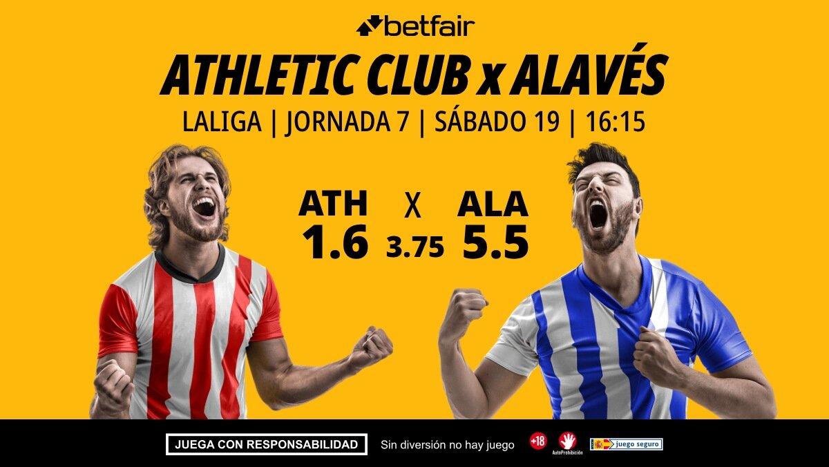 Athletic Club - Deportivo Alavés: alineaciones, horario, dónde ver, pronósticos y estadísticas