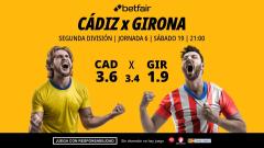 Cádiz - Girona: alineaciones, horario, dónde ver, pronósticos y estadísticas