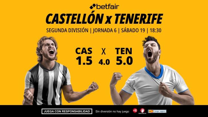 Castellón - Tenerife: alineaciones, horario, dónde ver, pronósticos y estadísticas