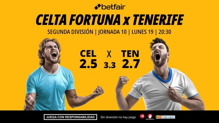 Celta Fortuna - Tenerife: alineaciones, horario, dónde ver, pronósticos y estadísticas