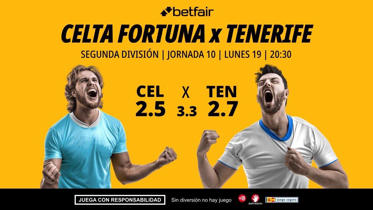 Celta Fortuna - Tenerife: alineaciones, horario, dónde ver, pronósticos y estadísticas