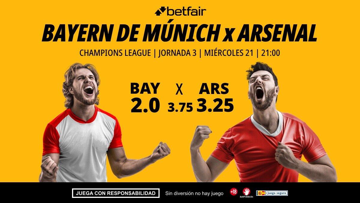 Bayern de Múnich - Arsenal: alineaciones, horario, dónde ver, pronósticos y estadísticas