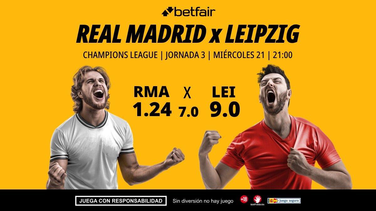 Real Madrid - Leipzig: alineaciones, horario, dónde ver, pronósticos y estadísticas