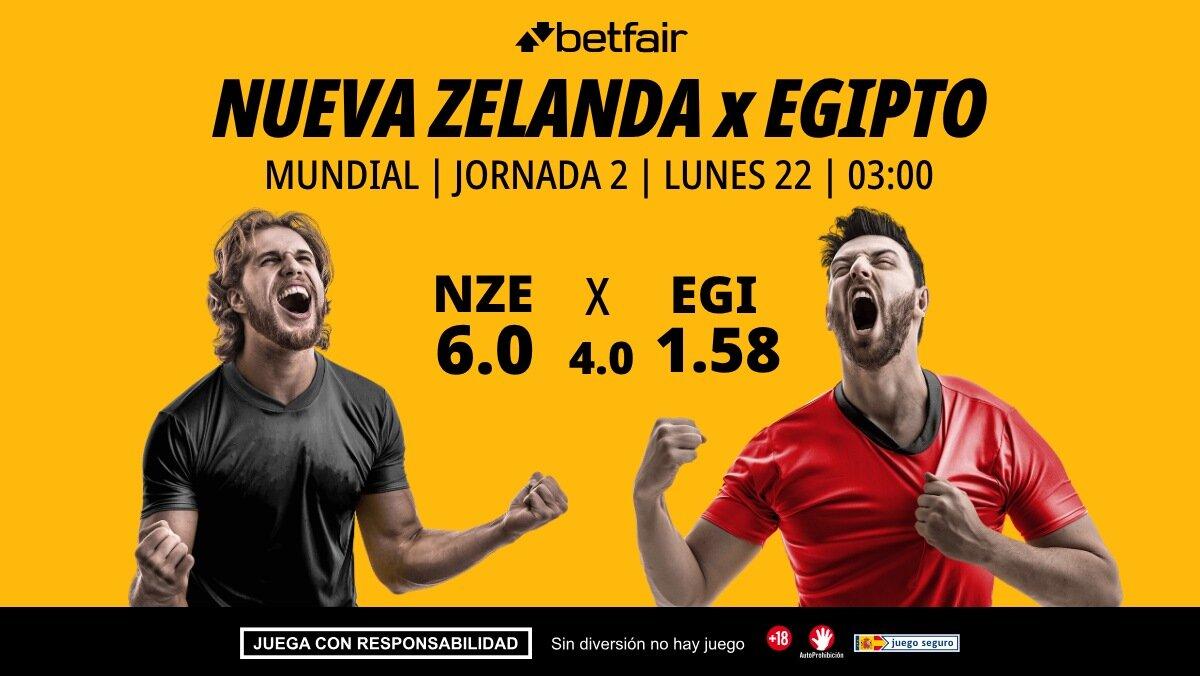 Nueva Zelanda - Egipto: alineaciones, horario, dónde ver, pronósticos y estadísticas