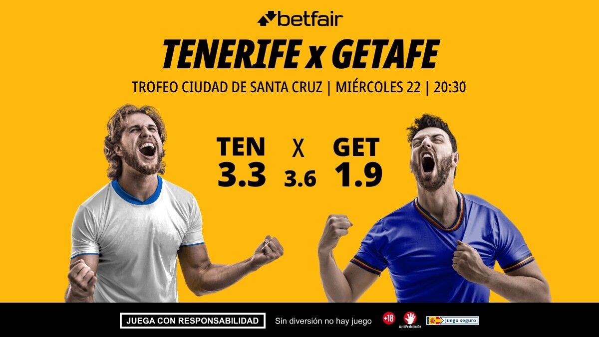 Tenerife - Getafe: alineaciones, horario, dónde ver, pronósticos y estadísticas