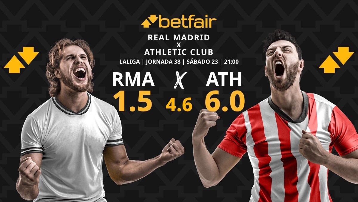 Real Madrid - Athletic Club: horario, dónde ver, pronósticos, estadísticas y clasificación