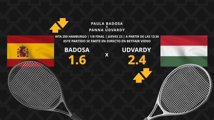 Paula Badosa - Panna Udvardy: horario, dónde ver, estadísticas y pronósticos