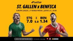 St. Gallen - Benfica: alineaciones, horario, dónde ver, pronósticos y estadísticas