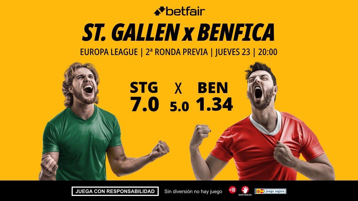 St. Gallen - Benfica: alineaciones, horario, dónde ver, pronósticos y estadísticas