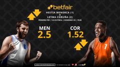 Hestia Menorca - Leyma Coruña (partido 4): horario, dónde ver, pronósticos, estadísticas y cuadro