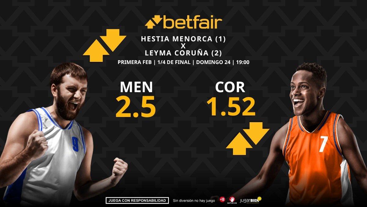 Hestia Menorca - Leyma Coruña (partido 4): horario, dónde ver, pronósticos, estadísticas y cuadro
