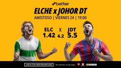 Elche - Johor DT: alineaciones, horario, dónde ver, pronósticos y estadísticas