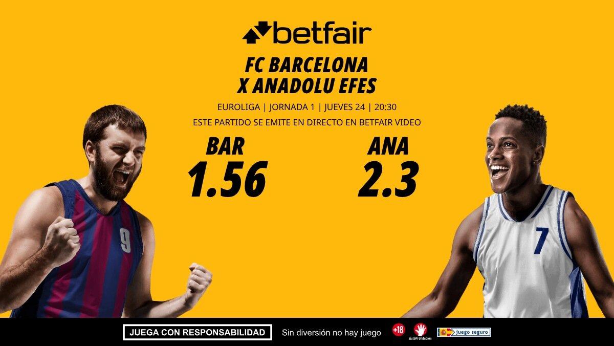 FC Barcelona - Anadolu Efes: horario, dónde ver, bajas, estadísticas y pronósticos
