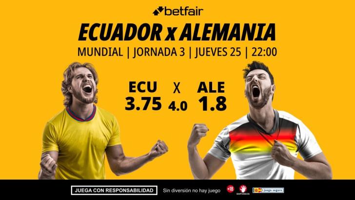 Ecuador - Alemania: alineaciones, horario, dónde ver, pronósticos y estadísticas