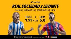 Real Sociedad - Levante: alineaciones, horario, dónde ver, pronósticos y estadísticas