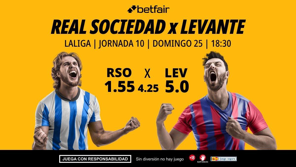 Real Sociedad - Levante: alineaciones, horario, dónde ver, pronósticos y estadísticas