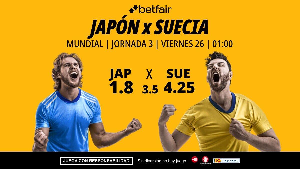 Japón - Suecia: alineaciones, horario, dónde ver, pronósticos y estadísticas