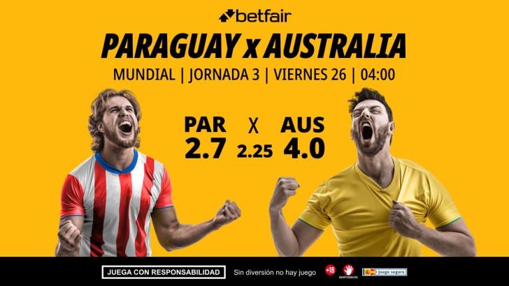 Paraguay - Australia: alineaciones, horario, dónde ver, pronósticos y estadísticas
