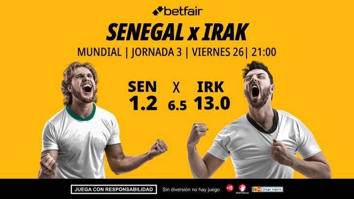 Senegal - Irak: alineaciones, horario, dónde ver, pronósticos y estadísticas