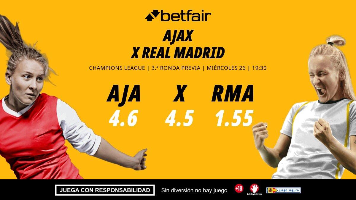 Ajax - Real Madrid: alineaciones, horario, dónde ver, pronósticos y estadísticas