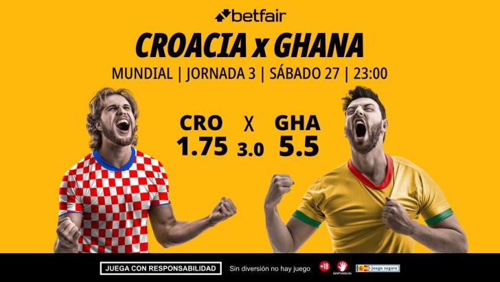 Croacia - Ghana: alineaciones, horario, dónde ver, pronósticos y estadísticas