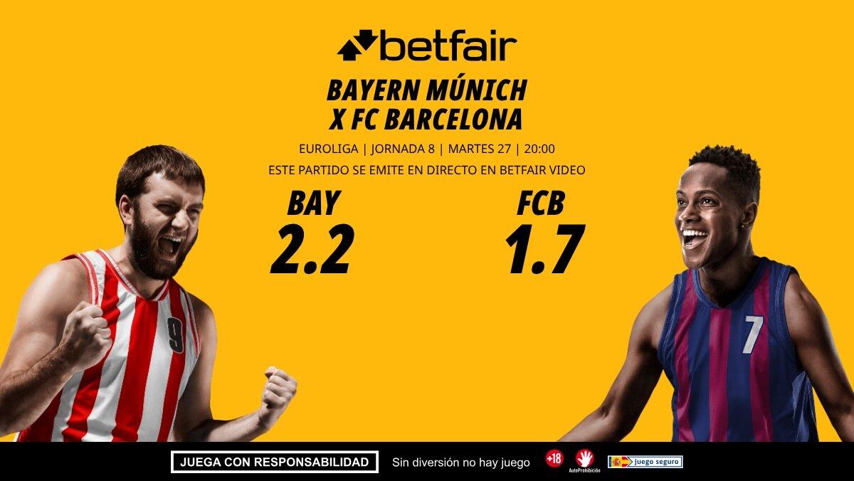 Bayern de Múnich - Barça Basket: horario, dónde ver, bajas, estadísticas y pronósticos