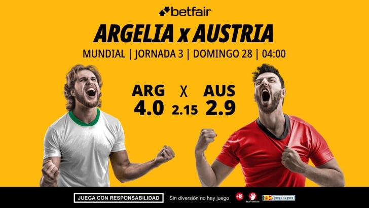 Argelia - Austria: alineaciones, horario, dónde ver, pronósticos y estadísticas