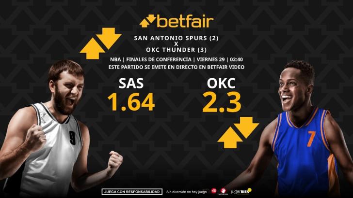 San Antonio Spurs - Oklahoma City Thunder (partido 6): horario, dónde ver, pronósticos, estadísticas y cuadro