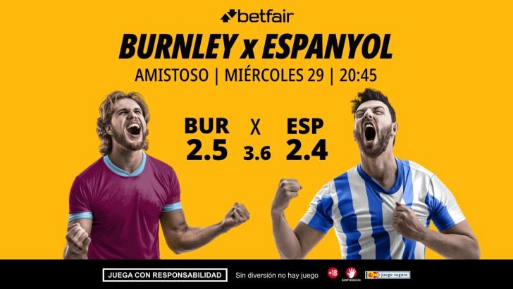 Burnley - Espanyol: alineaciones, horario, dónde ver, pronósticos y estadísticas