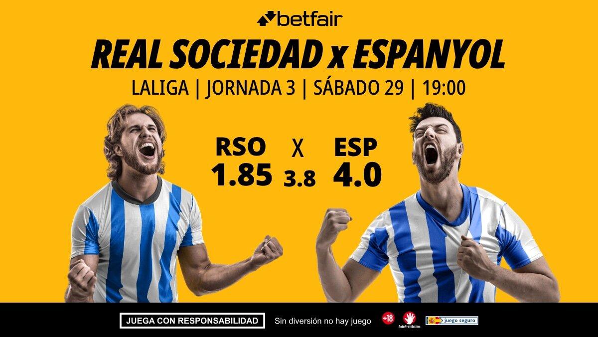 Real Sociedad - Espanyol: alineaciones, horario, dónde ver, pronósticos y estadísticas