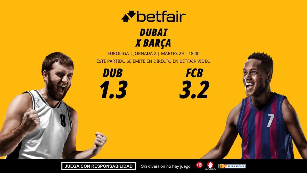 Dubai - Barça Basket: horario, dónde ver, bajas, estadísticas y pronósticos