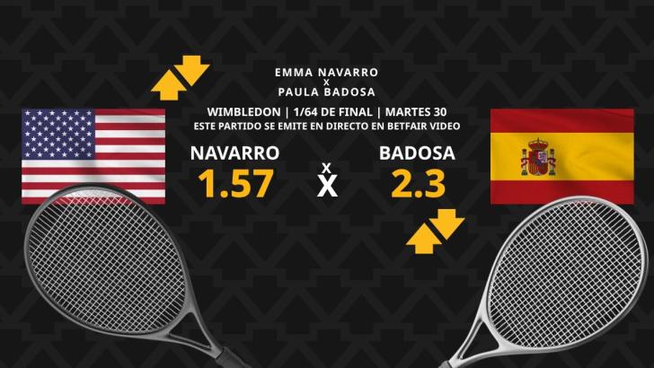 Emma Navarro - Paula Badosa: horario, dónde ver, estadísticas y pronósticos