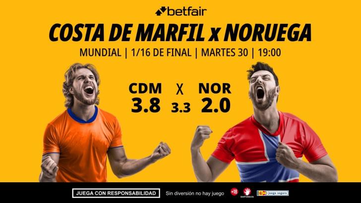 Costa de Marfil - Noruega: alineaciones, horario, dónde ver, pronósticos y estadísticas