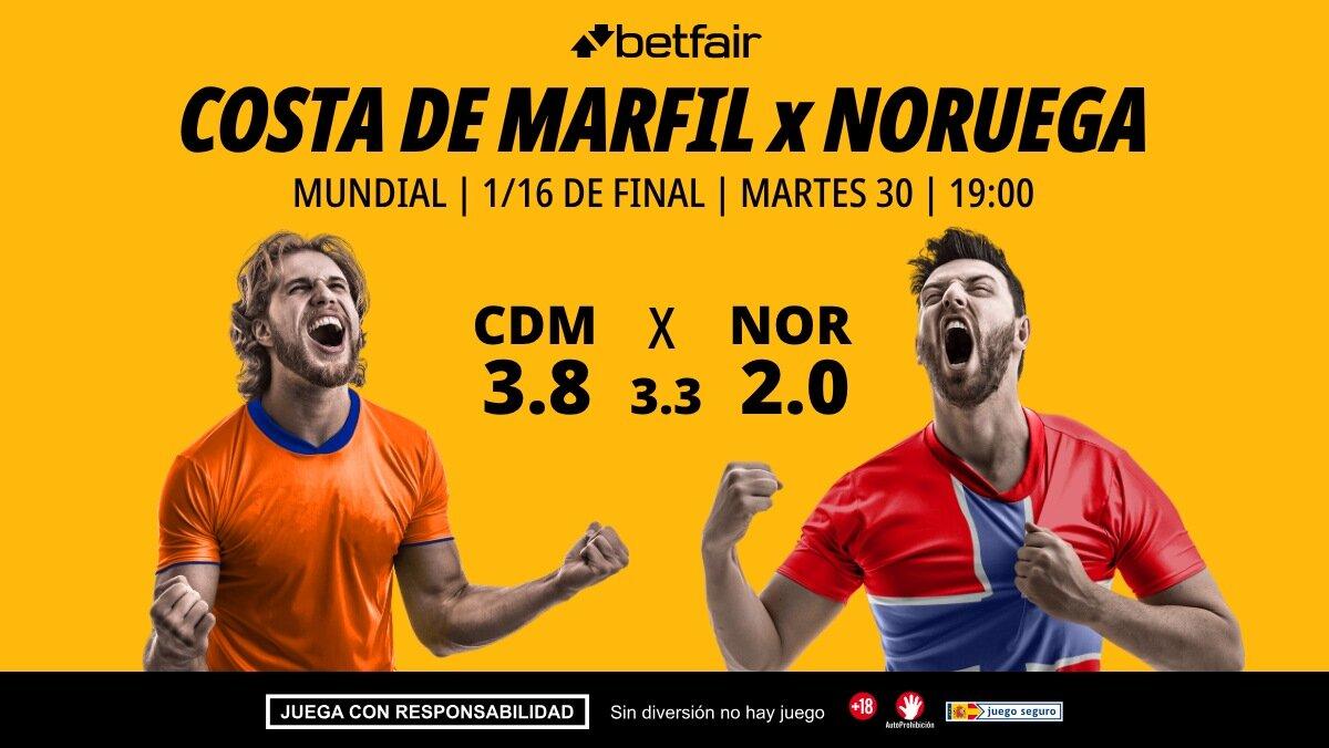 Costa de Marfil - Noruega: alineaciones, horario, dónde ver, pronósticos y estadísticas