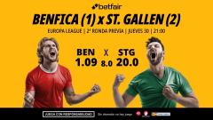 Benfica - St. Gallen: alineaciones, horario, dónde ver, pronósticos y estadísticas