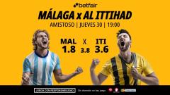 Málaga - Al Ittihad: alineaciones, horario, dónde ver, pronósticos y estadísticas