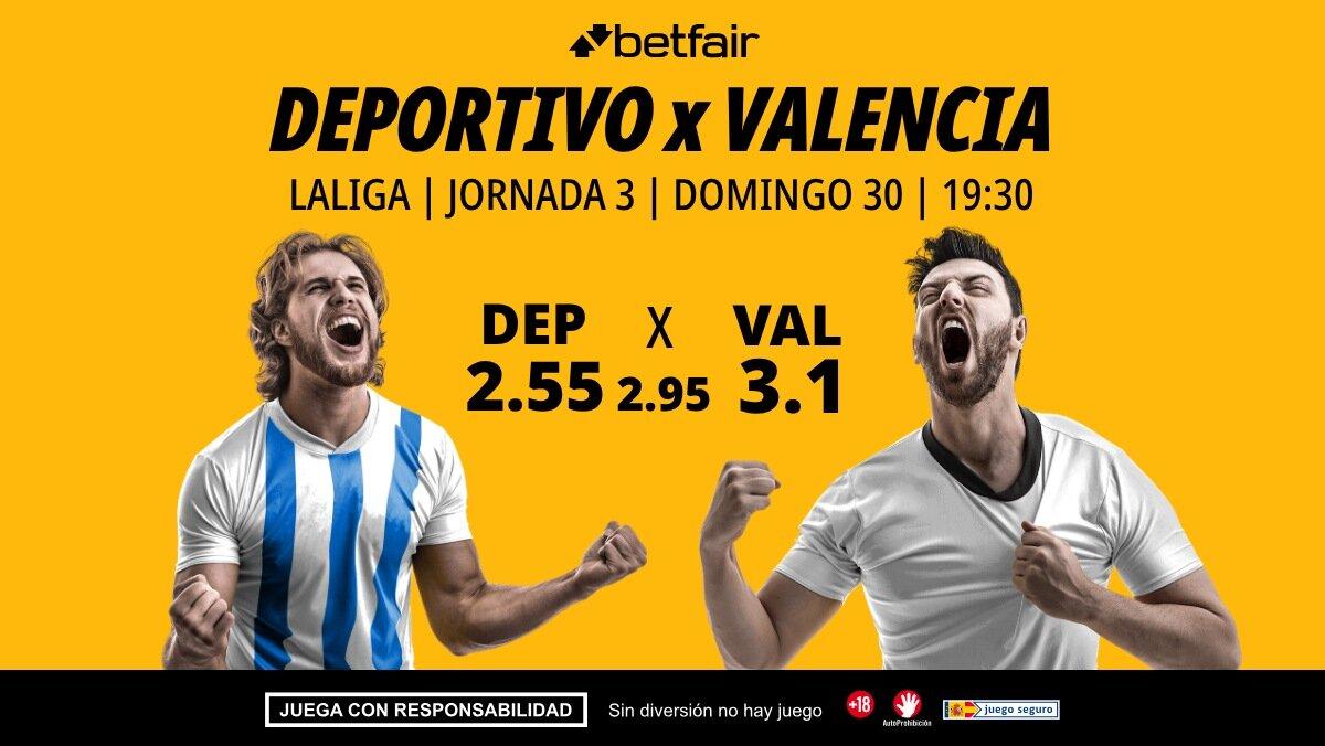 Deportivo de A Coruña - Valencia: alineaciones, horario, dónde ver, pronósticos y estadísticas