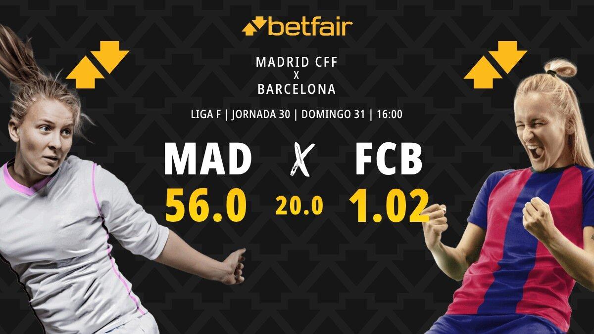 Madrid CFF - FC Barcelona: horario, dónde ver, estadísticas, pronósticos y clasificación