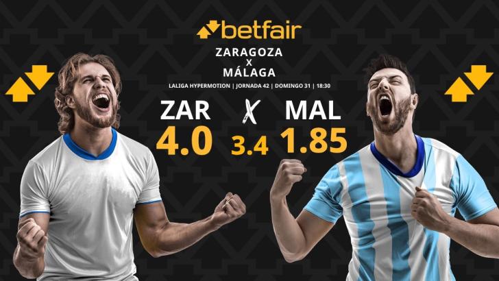 Real Zaragoza - Málaga CF: horario, dónde ver, estadísticas, pronósticos y clasificación