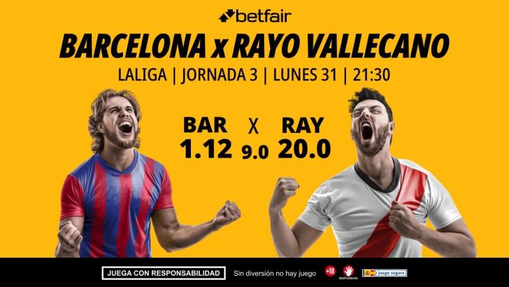 Barcelona - Rayo Vallecano: alineaciones, horario, dónde ver, pronósticos y estadísticas