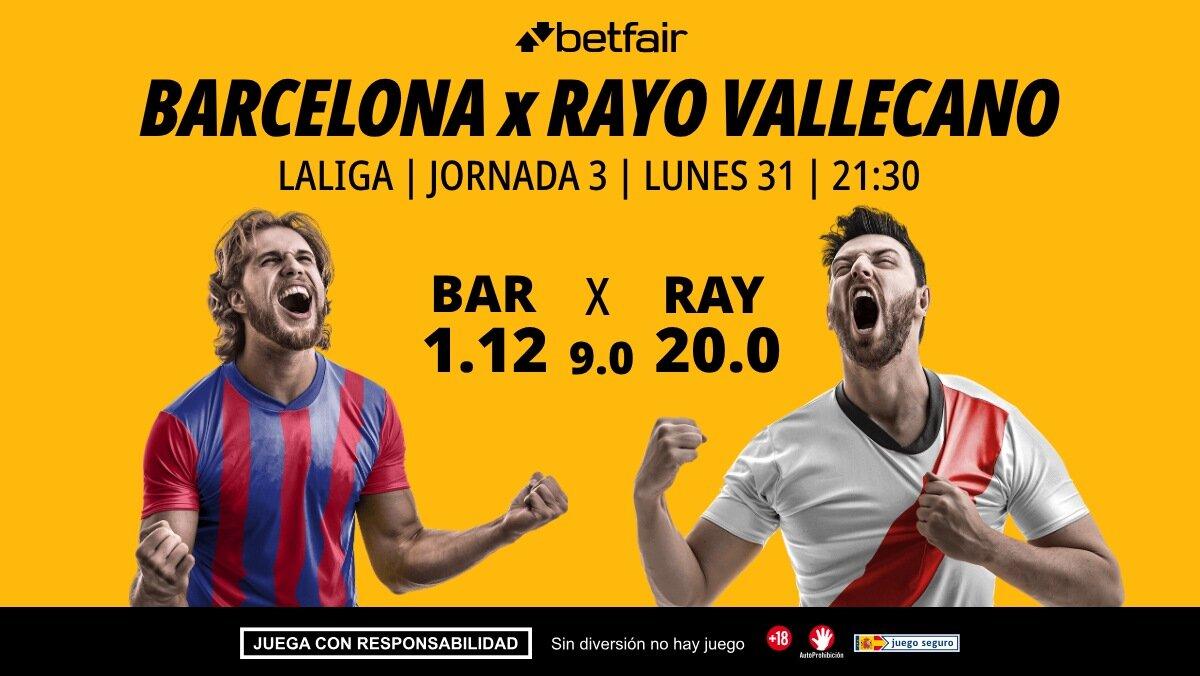 Barcelona - Rayo Vallecano: alineaciones, horario, dónde ver, pronósticos y estadísticas