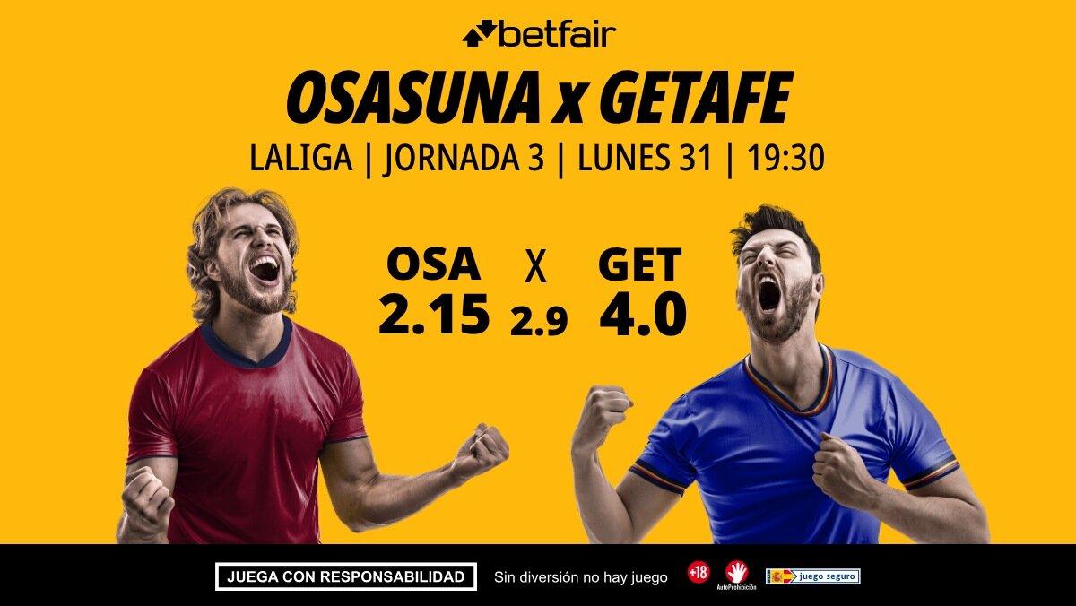 Osasuna - Getafe: alineaciones, horario, dónde ver, pronósticos y estadísticas